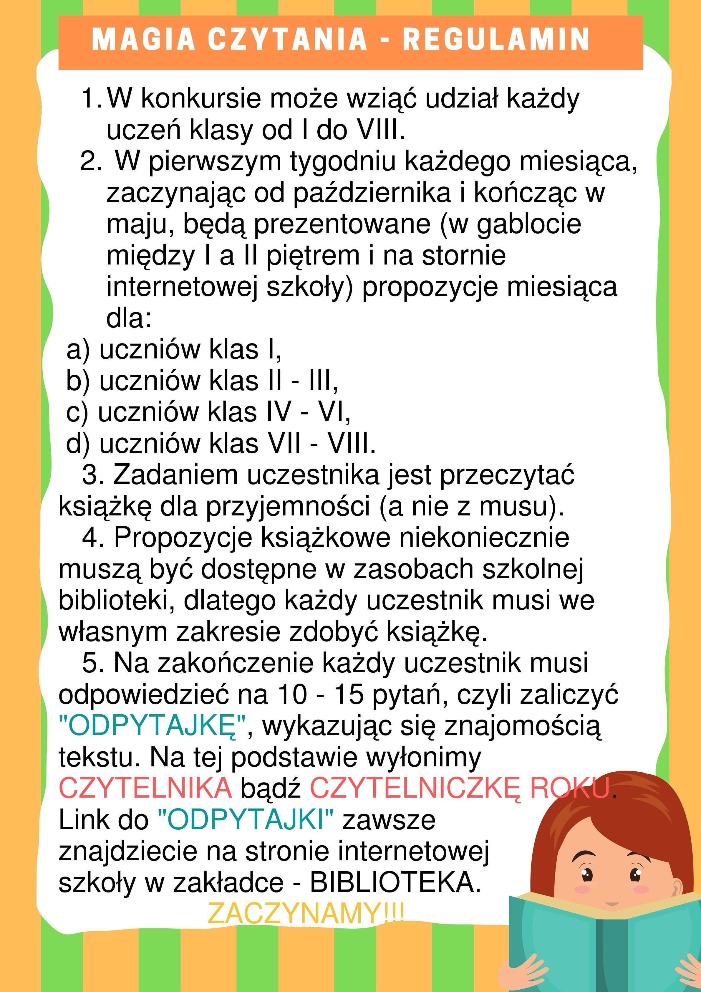 II EDYCJA MAGIA CZYTANIA REGULAMIN 1